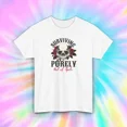 thumbnail image 1 of Surviving Purely Out Of Spite Floral Dark Humor Sarcastic Bold Attitude Unisex T-Shirt, up to size 5XL, 1 of 2