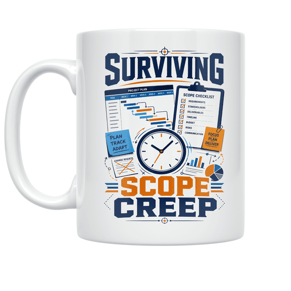 Surviving Scope Creep - Project Manager - 11 oz Ceramic Coffee Mug