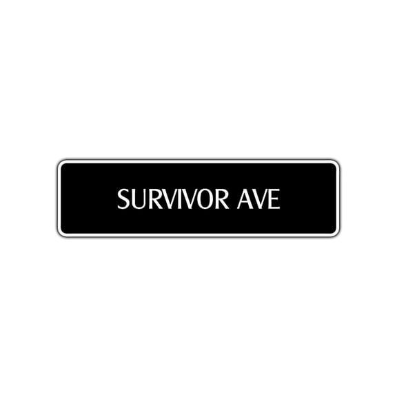 Survivor Avenue Metal Street Sign TV Show Contestant Survivalist Wall Décor Gift 4x13.5