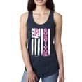 thumbnail image 1 of Survivor Awareness Flag Awareness Ladies Racerback Tank Top, Navy, Medium, 1 of 3