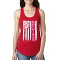 thumbnail image 1 of Survivor Awareness Flag Awareness Ladies Racerback Tank Top, Red, Large, 1 of 3