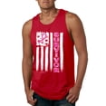 thumbnail image 1 of Survivor Awareness Flag Awareness Mens Graphic Tank Top, Red, Medium, 1 of 3