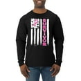 thumbnail image 1 of Survivor Awareness Flag Awareness Mens Long Sleeve Shirt, Black, Small, 1 of 3