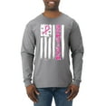 thumbnail image 1 of Survivor Awareness Flag Awareness Mens Long Sleeve Shirt, Heather Grey, Medium, 1 of 3