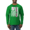 thumbnail image 1 of Survivor Awareness Flag Awareness Mens Long Sleeve Shirt, Kelly, 2XL, 1 of 3