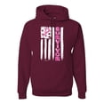 thumbnail image 1 of Survivor Awareness Flag Awareness Unisex Graphic Hoodie Sweatshirt, Maroon, Large, 1 of 3