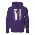 thumbnail image 1 of Survivor Awareness Flag Awareness Unisex Graphic Hoodie Sweatshirt, Purple, Medium, 1 of 3