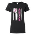 thumbnail image 1 of Survivor Awareness Flag Awareness Womens Graphic T-Shirt, Black, Small, 1 of 3