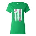 thumbnail image 1 of Survivor Awareness Flag Awareness Womens Graphic T-Shirt, Kelly, X-Large, 1 of 3