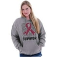 thumbnail image 1 of Survivor Breast Cancer Pink Ribbon Hoodie Sweatshirt Women Brisco Brands L, 1 of 6