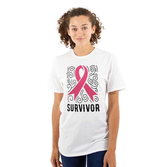 Survivor Breast Cancer Pink Ribbon Women's Plus Size Graphic Tee Brisco Brands 2X