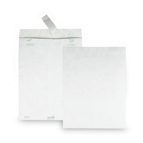 Survivor Catalog Mailers, DuPont Tyvek, #13 1/2, Cheese Blade Flap, Redi-Strip Closure, 10 x 13, White, 50/Box (R1582)