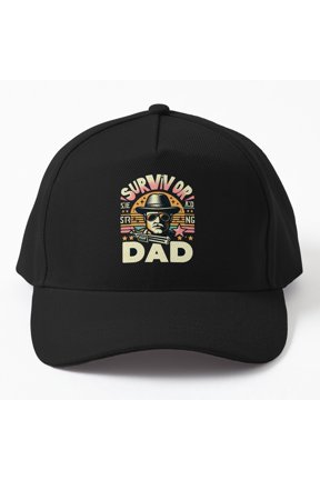 Survivor Dad Baseball Cap, Father Resilience Family Statement Graphic Design, Classic Hat