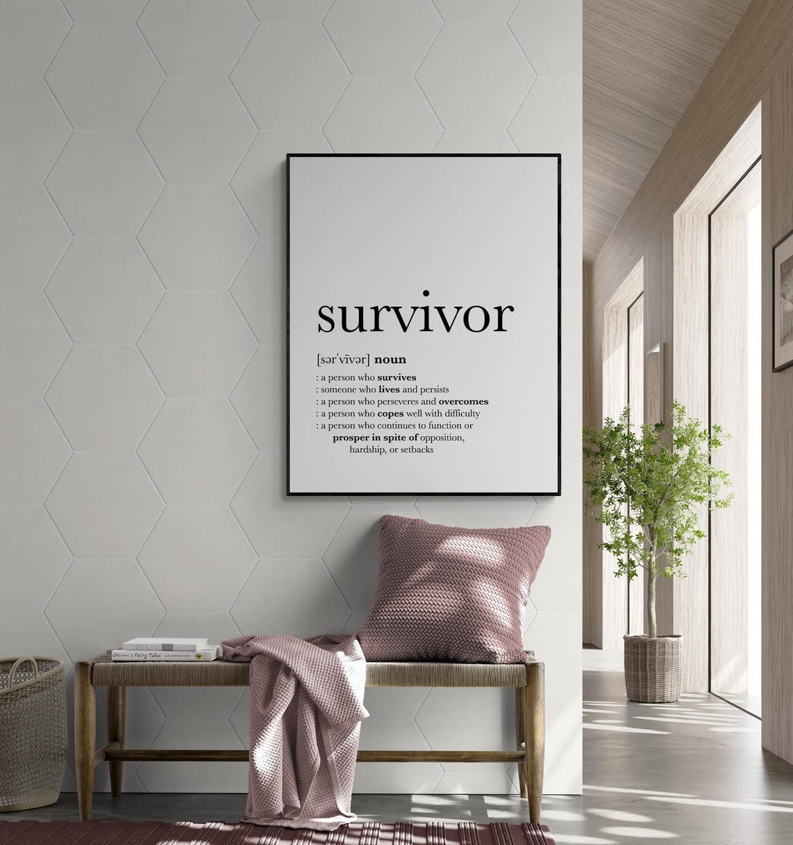 Survivor Definition Wall Art Print, Inspirational Dictionary Entry And ...