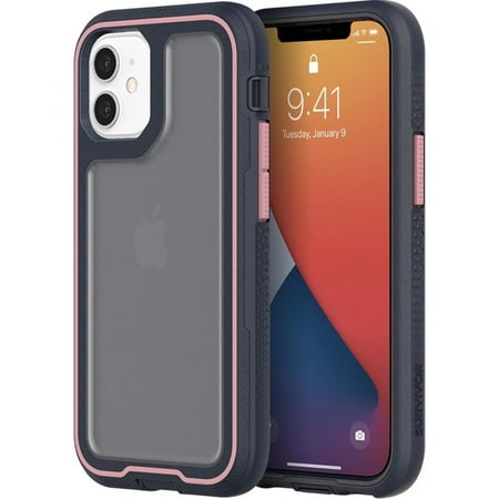 Survivor - Extreme Hard shell Case for Apple iPhone 12 mini - Navy/Rose Quartz