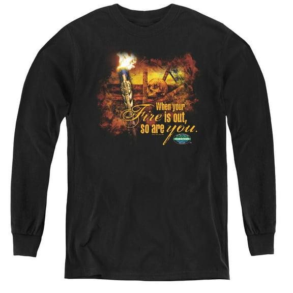 Survivor Fires Out Youth Long Sleeve T-Shirt Black