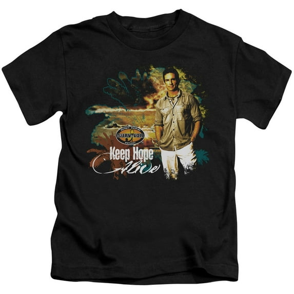 Survivor Keep Hope Alive Youth 18/1 T-Shirt Black
