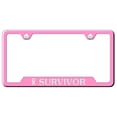 thumbnail image 1 of Survivor Laser Etched Logo Cut-Out License Plate Frame (Pink), 1 of 2