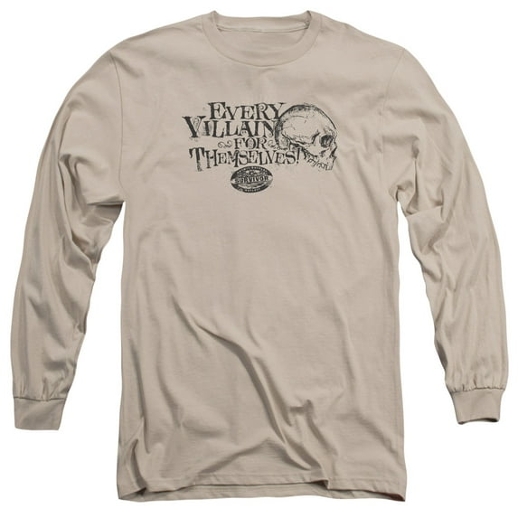 Survivor Lonely Villains Long Sleeve Adult 18/1 T-Shirt Sand