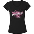 thumbnail image 1 of Survivor Pink Ribbon TShirt for Women Awareness Ladies V-Neck T-Shirt - S M L XL 2XL Graphic Tee - Breast Cancer Awareness Women Gift Shirt, 1 of 2