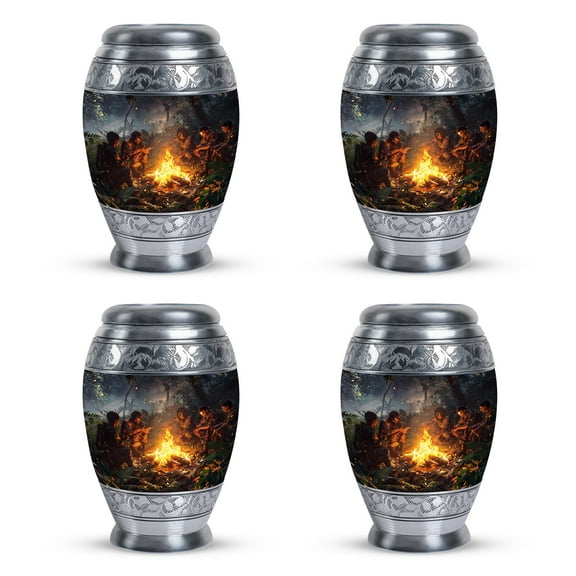 Survivors' Campfire Keepsake Urns For Human Ashes - Cremation Urns For Adult Ashes Women - Memorial Keepsakes For Ashes - Urn For Adult Men - Mini Urns For Ashes Adult Set Of 4 (Size - 3inch, Pcs4)