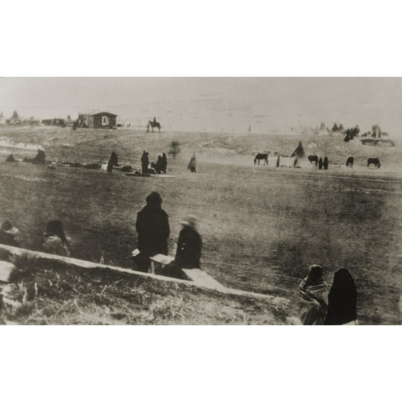 Survivors Of The Wounded Knee Massacre Surrendering To The Us Army History (24 x 18)