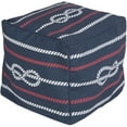 thumbnail image 1 of Surya Rug  Cube Cobalt Pouf - Cobalt/Ivory - 18 x 18 x 18 in., 1 of 2