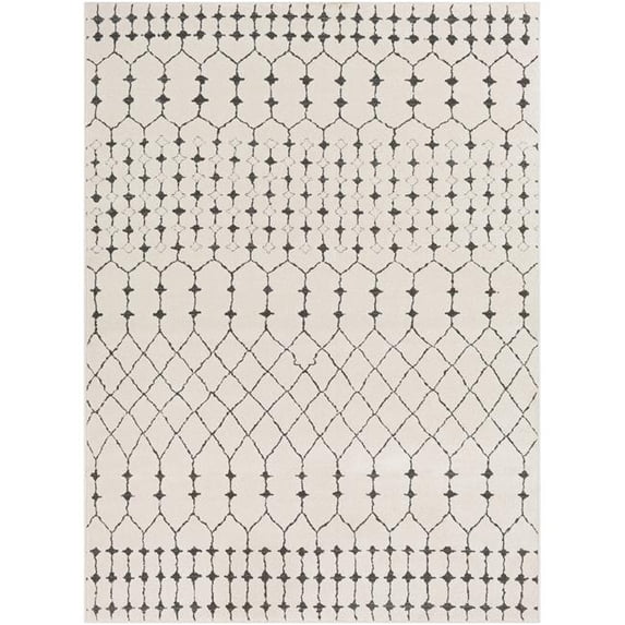 Surya 2 x 3 ft. Bahar Area Rug - Charcoal - Beige & Medium Gray