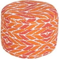 thumbnail image 1 of Surya Rug  Round Coral Pouf 20 x 13 in. - Coral - 20 x 13 in., 1 of 2