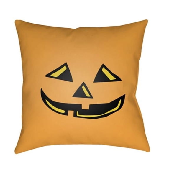 Surya 20 x 20 x 4 in. Boo Square Throw Pillow - Orange - Medium