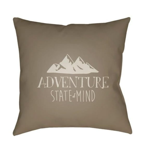 Surya Adventure III Square Throw Pillow - Brown & Beige - 20 x 20 x 4 in.