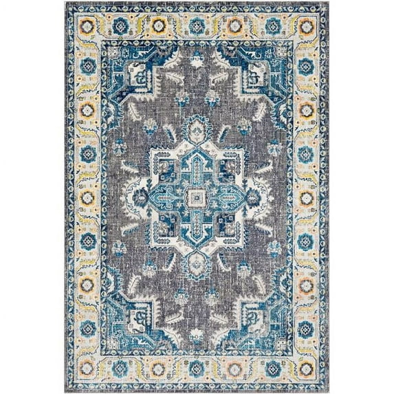 Surya ASK2314-1616 18 in. Aura Silk Updated Traditional Sample Area Rug - Multicolor