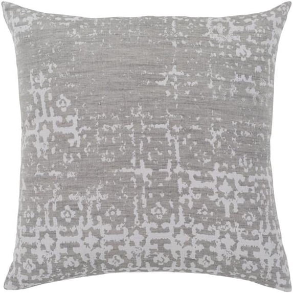 Surya ASR002-2020 20 x 20 in. Abstraction Woven Pillow Cover, Light Gray & White