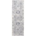 thumbnail image 1 of Surya Aisha AIS-2318 31 x 91" Runner Fabric Rug in Dark Blue/Gray/Off White, 1 of 6