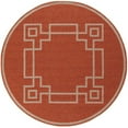 thumbnail image 1 of Surya  Alfresco Round Area Rug - Rust - Camel & Cream - 7 ft. 3 in., 1 of 7