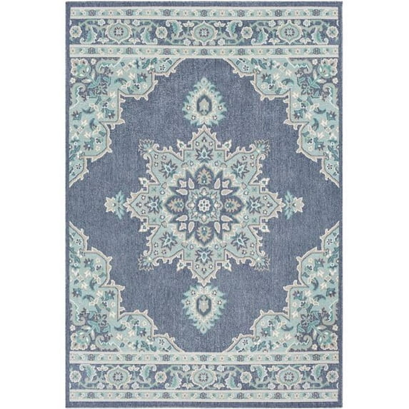 Surya Alfresco Rectangle Machine Made Indoor & Outdoor Area Rug - Multi Color - 3 ft. 6 in. x 5 ft. 6 in.