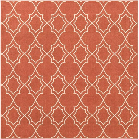 Surya Alfresco Square Area Rug - Rust - Cream - 8 ft. 9 in.