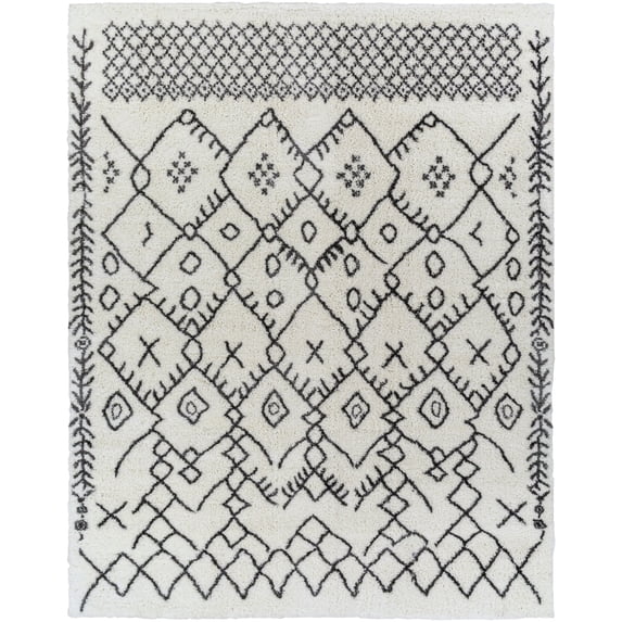 Aliyah shag Machine Woven Global Rugs in Cream