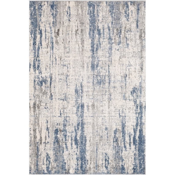 Surya Alpine ALP-2309 108 x 148" Rectangle Modern Fabric Rug in Blue/Gray