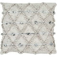 thumbnail image 1 of Surya Anders ADR-001 18 x 18" Square Cotton Pillow Cover in Cream/Taupe/Beige, 1 of 4