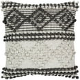 thumbnail image 1 of Surya Anders ADR-002 18 x 18" Square Cotton Pillow Cover in Charcoal/Cream/Beige, 1 of 4