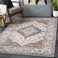 thumbnail image 1 of Surya Ankara AKR-2300 62 x 84" Rectangle Fabric Rug in Gray/Blue/Mustard, 1 of 9