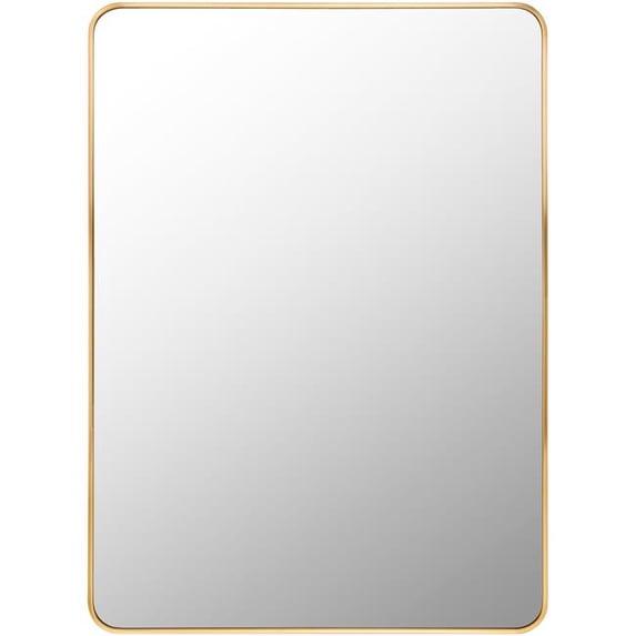 Surya Aranya Modern Rectangle Mirror With Gold Finish RAY024-2030