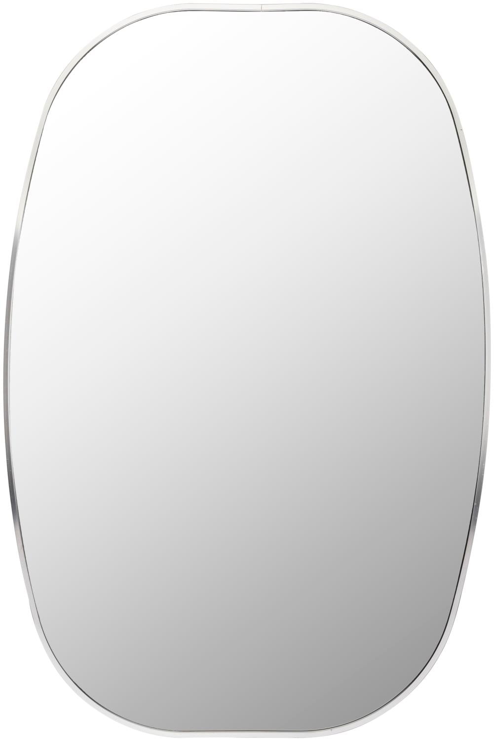 Surya Aranya Modern Rectangle Mirror With Silver Finish RAY037-2435