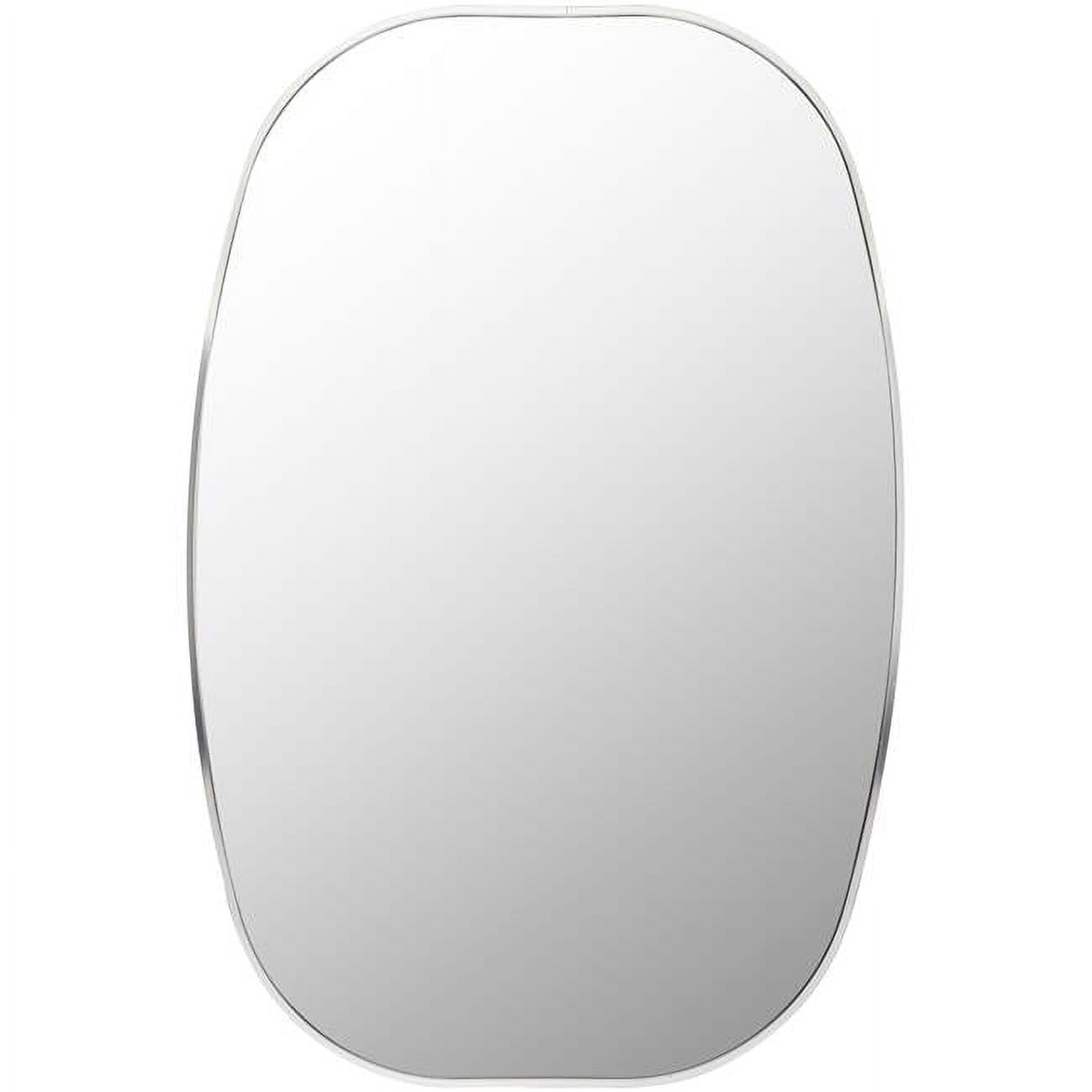Surya Aranya Modern Rectangle Mirror With Silver Finish RAY037-2435