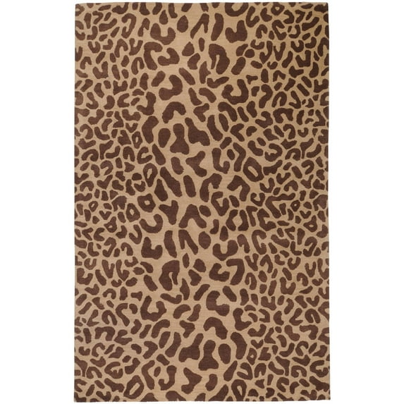 Surya Athena Area Rug ATH-5000 Tan Leopard Animal Skin 4' x 4' Square