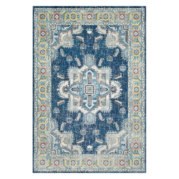 Surya Aura Silk Floral Medallion Indoor Area Rug