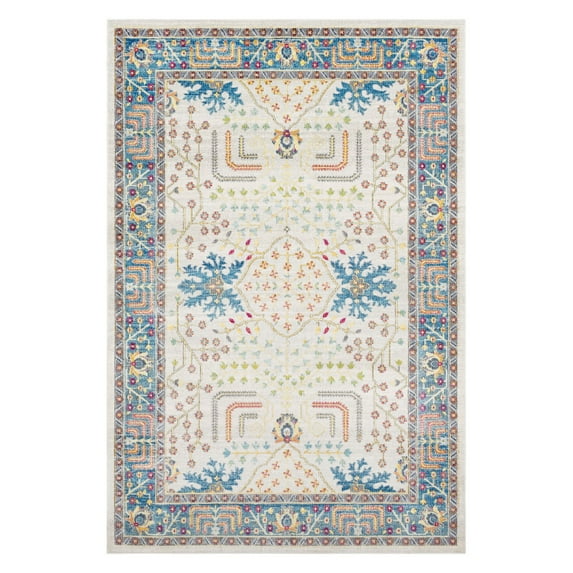 Surya Aura Silk Geometric Floral Indoor Area Rug