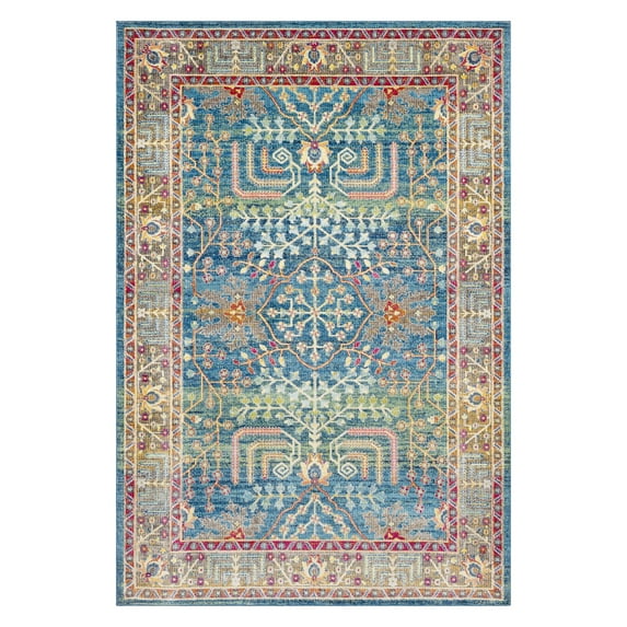 Surya Aura Silk Geometric Floral Indoor Area Rug