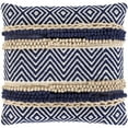 thumbnail image 1 of Avalon Hand Woven Cottage Pillow Cover in Beige,Navy, 1 of 2